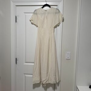 Elegant Cream Maxi Dress